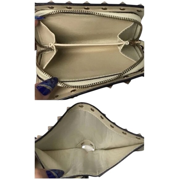 Valentino Garavani Rockstud Leather Card Holder Ivory - Picture 7 of 7